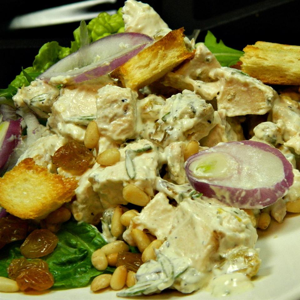 Chicken Salad With Pine Nuts and Raisins