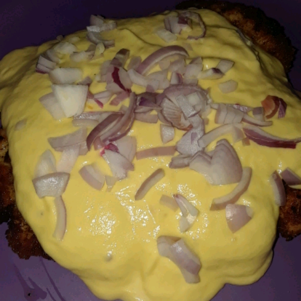 Chicken Schnitzel with Mango Cream Sauce