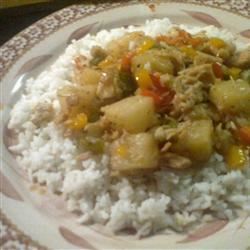 Chicken Stew with Pepper and Pineapple