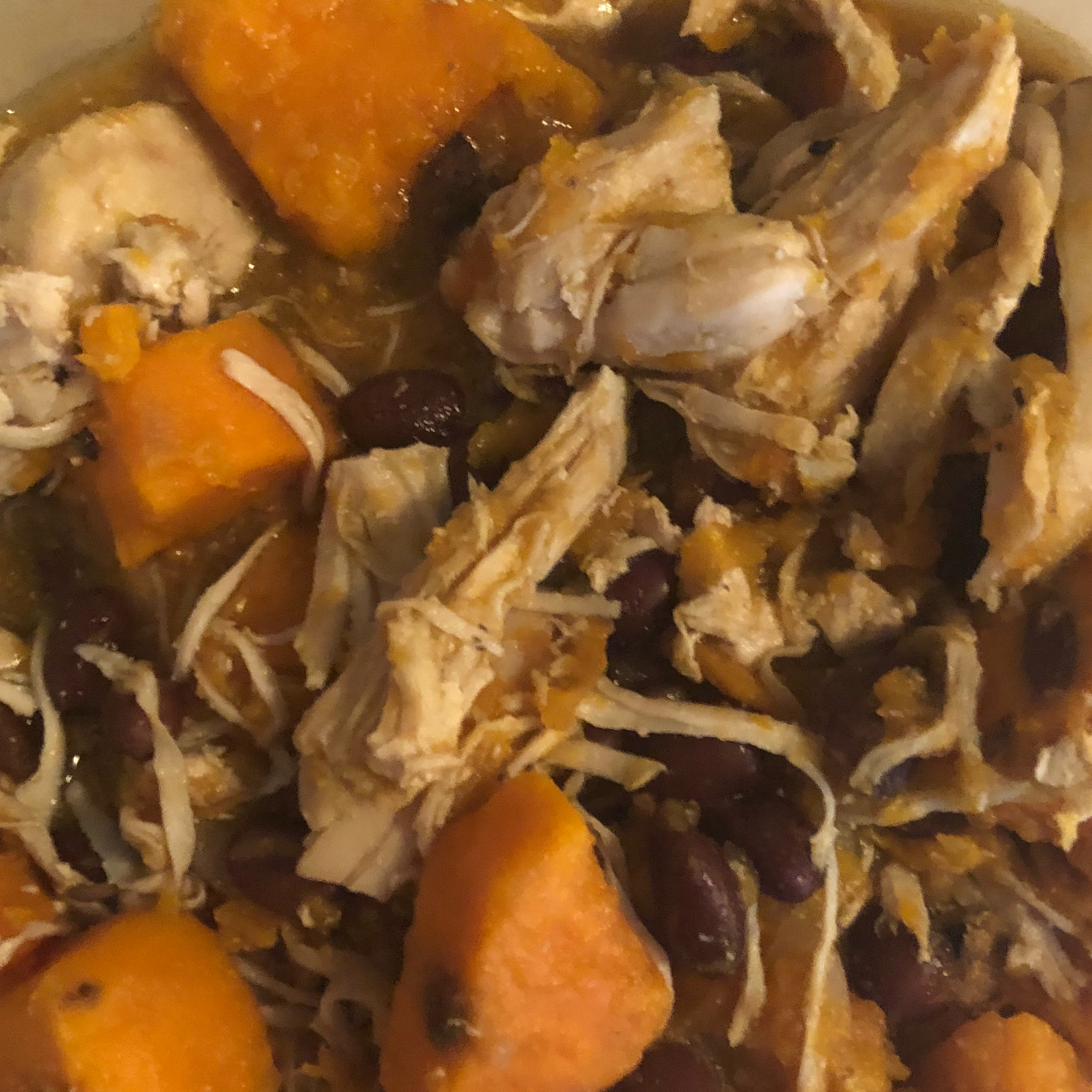 Chicken, Sweet Potato, and Mushroom Stew
