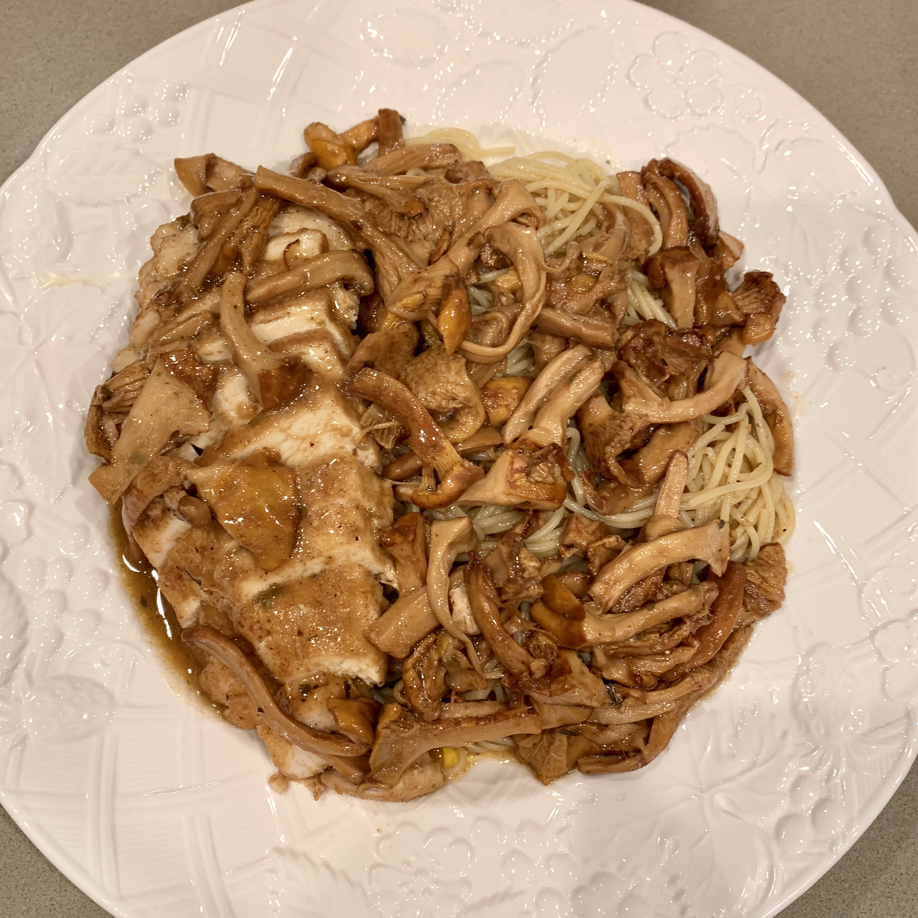 Chicken with Chanterelle Mushrooms and Marsala Wine