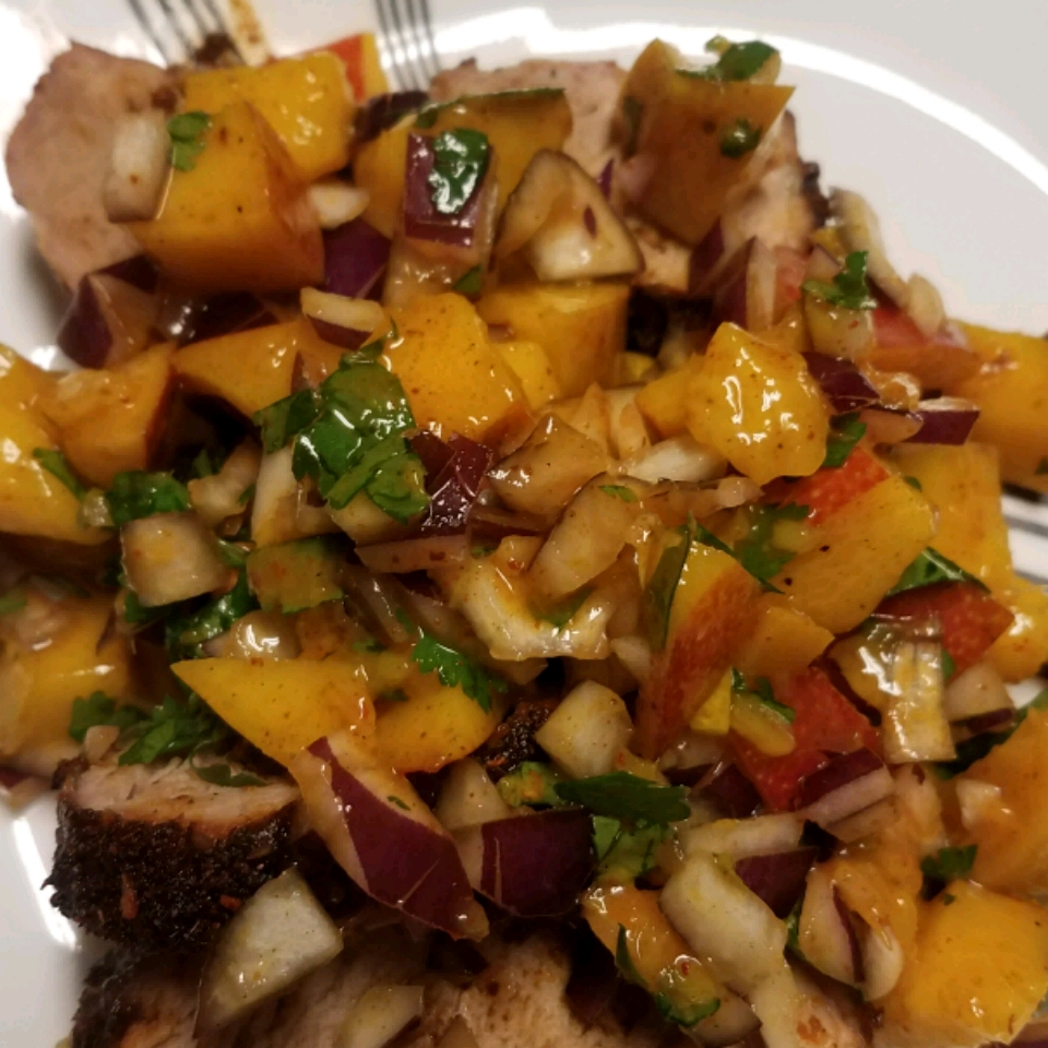 Chili-Rubbed Pork with Mango Salsa