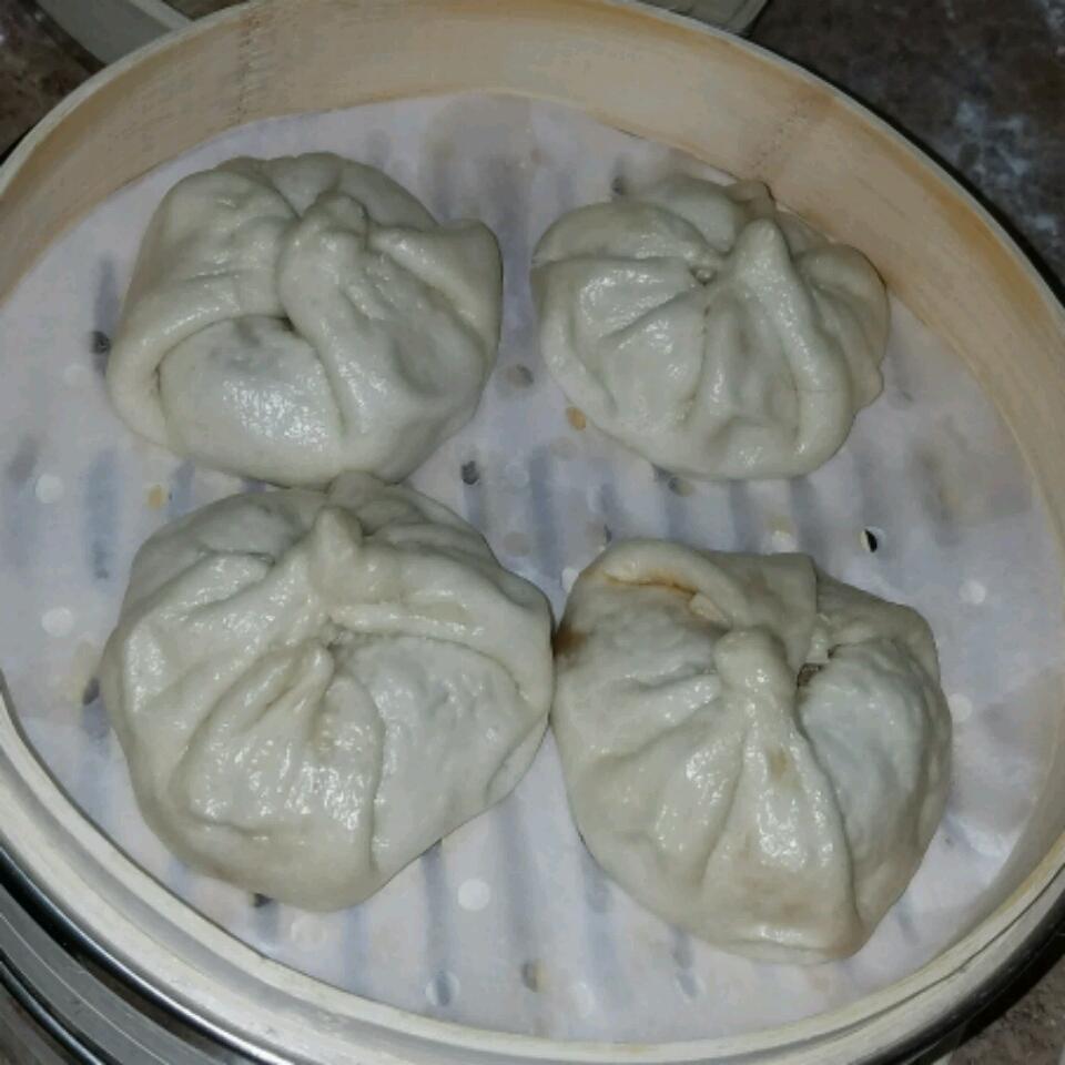 Chinese Steamed Buns with BBQ Pork Filling