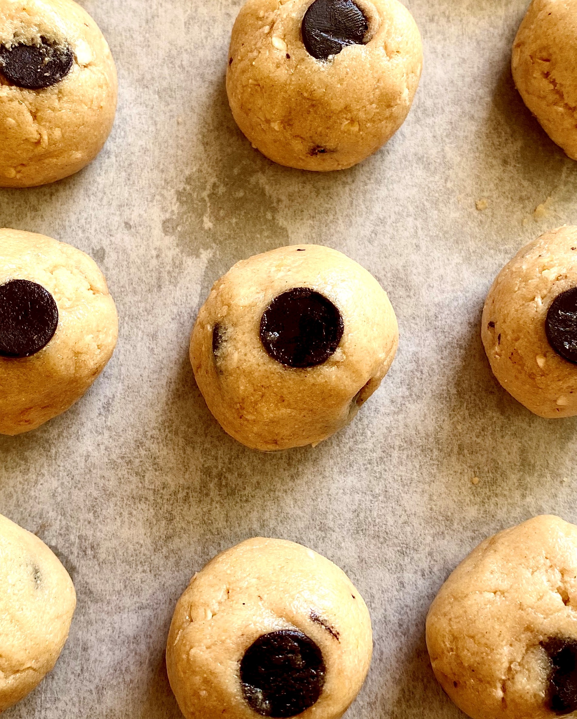 Chocolate Chip Cookie Dough Protein Bites