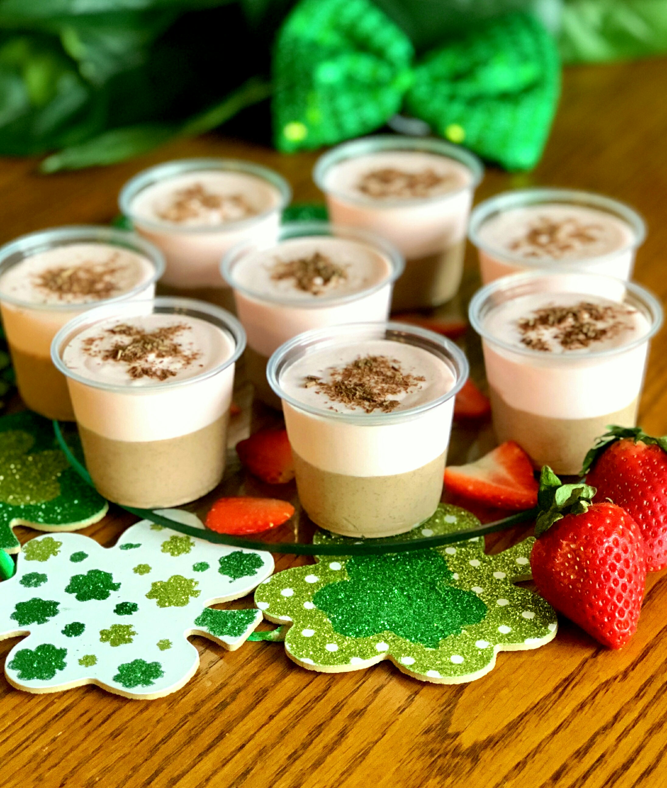 Chocolate-Strawberry-Baileys® Pudding Shots