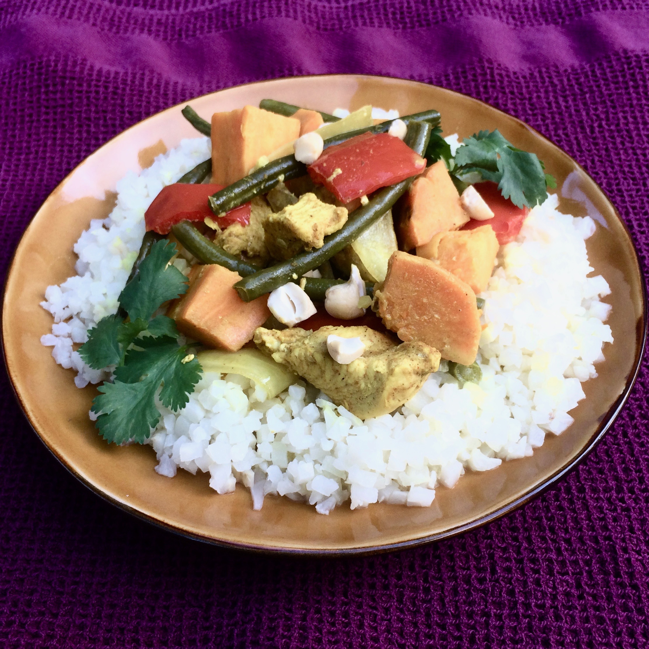 Coconut Curry Chicken and Vegetables in the Slow Cooker