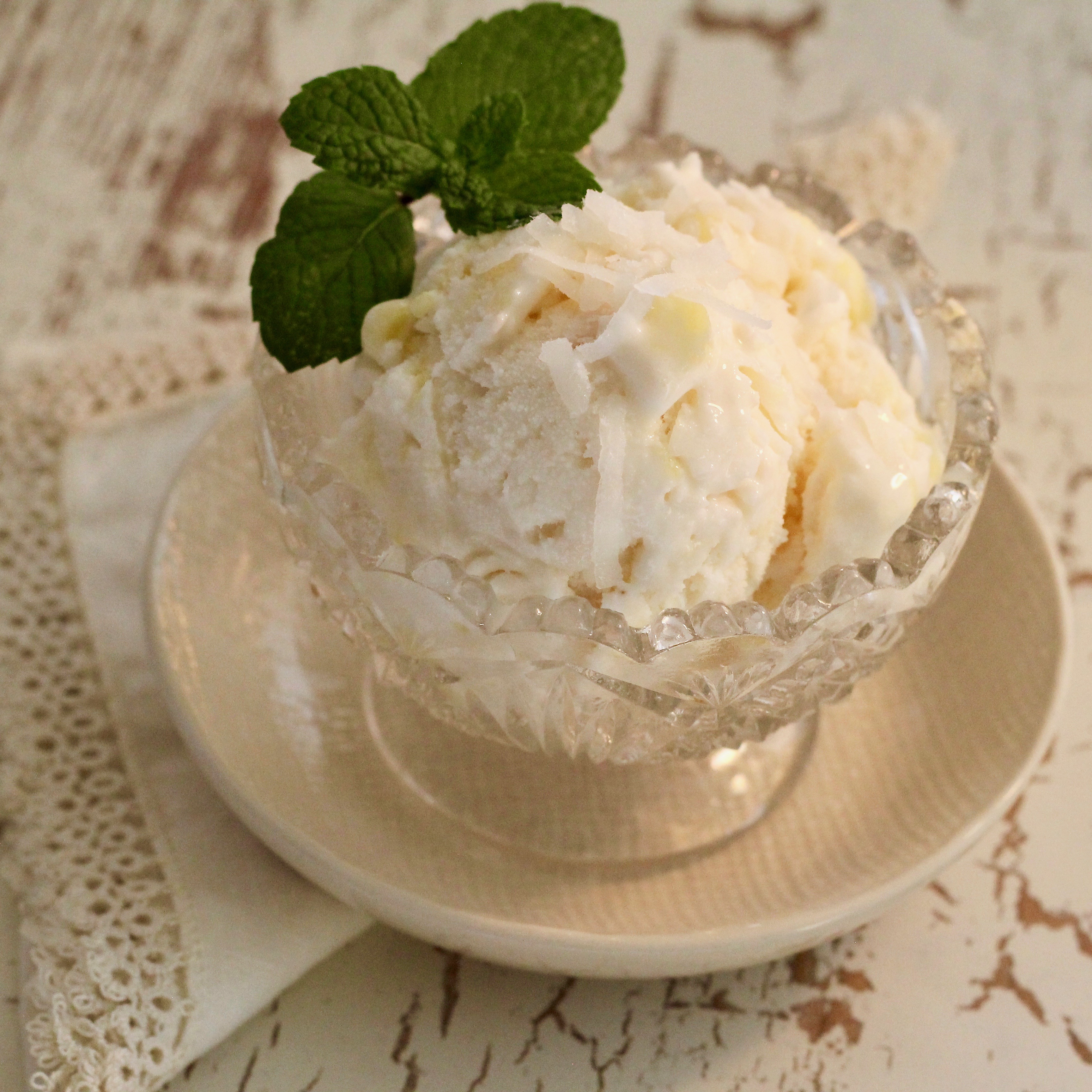 Coconut-Pineapple Ice Cream