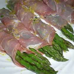 Cold Asparagus with Prosciutto and Lemon