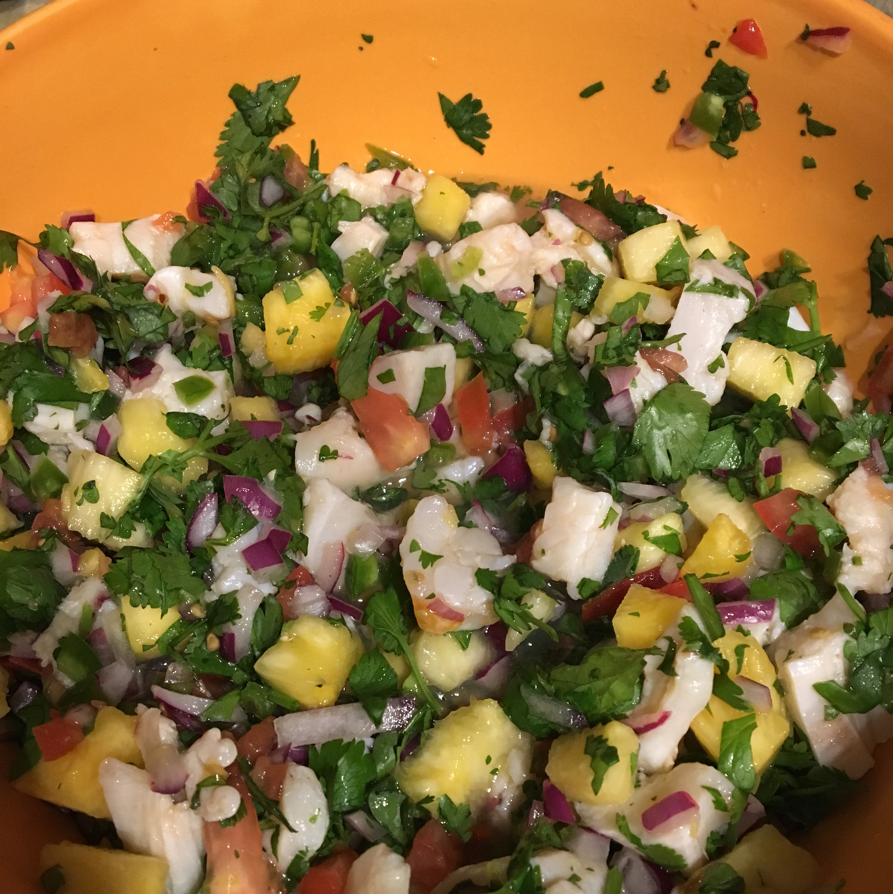 Conch Ceviche with Pineapple
