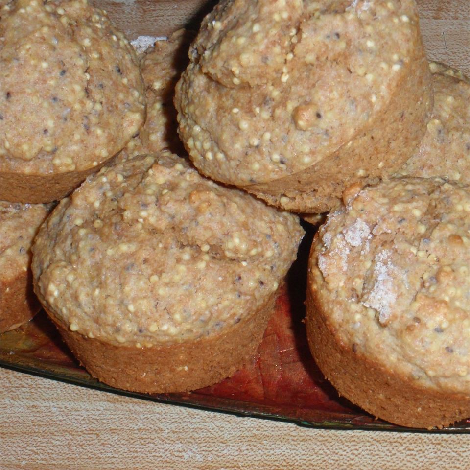 Cornmeal Millet Poppy Seed Muffins