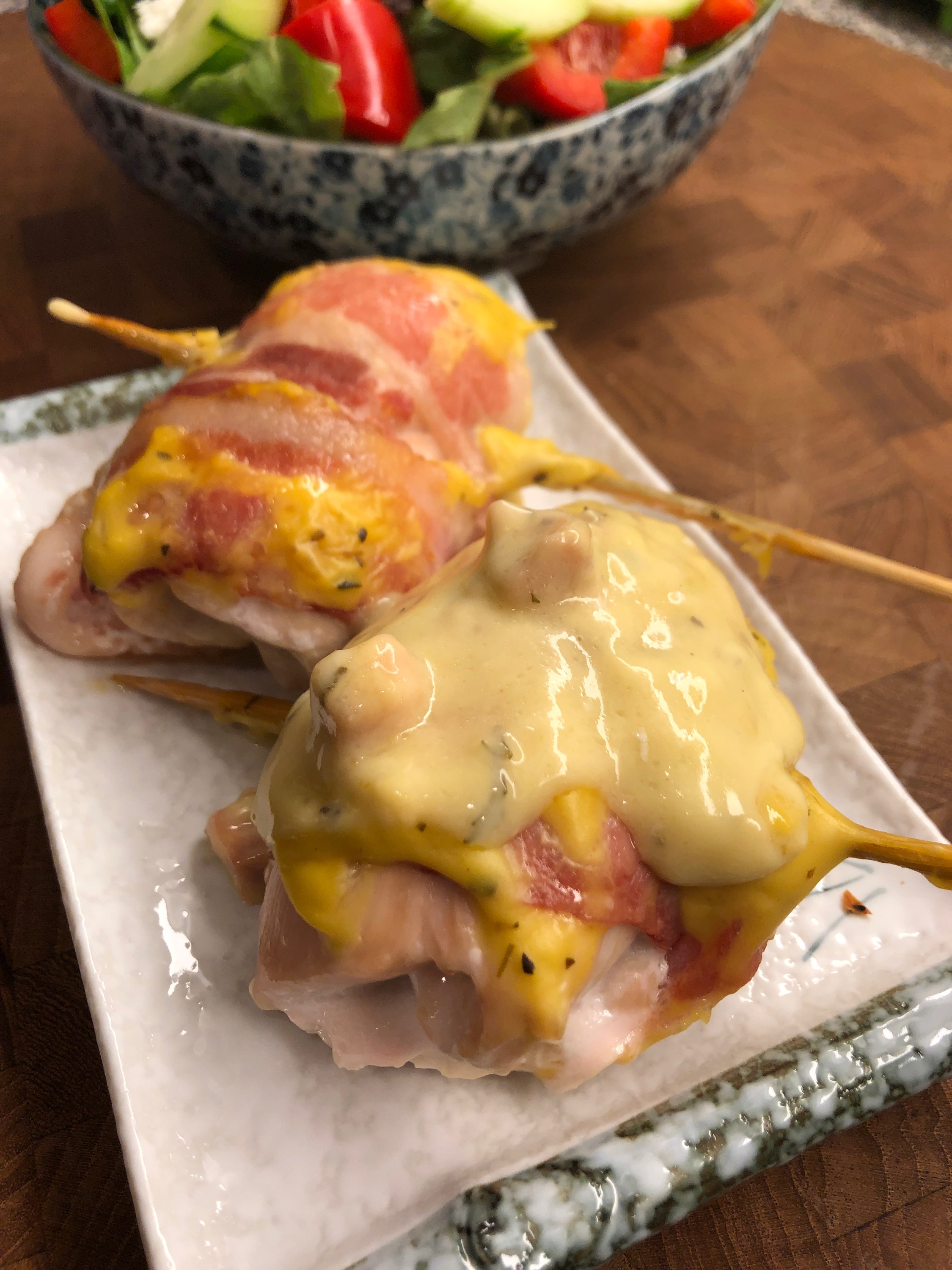 Creamy Bacon-Wrapped Baked Chicken Thighs