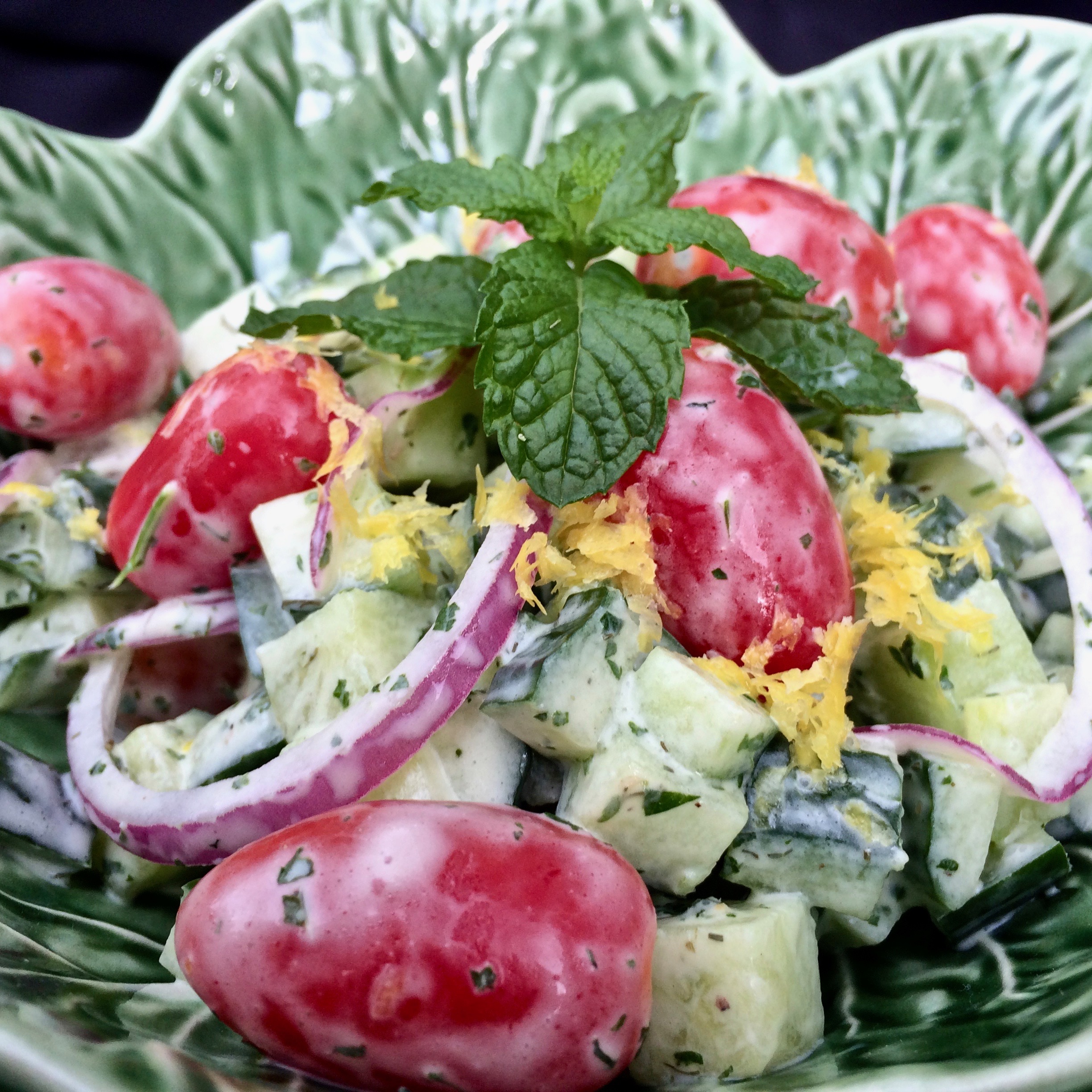 Creamy Mediterranean Cucumber Salad