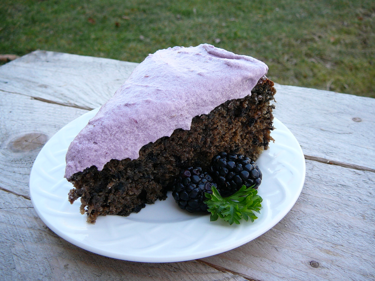 Crisp Evenings Blackberry Cake