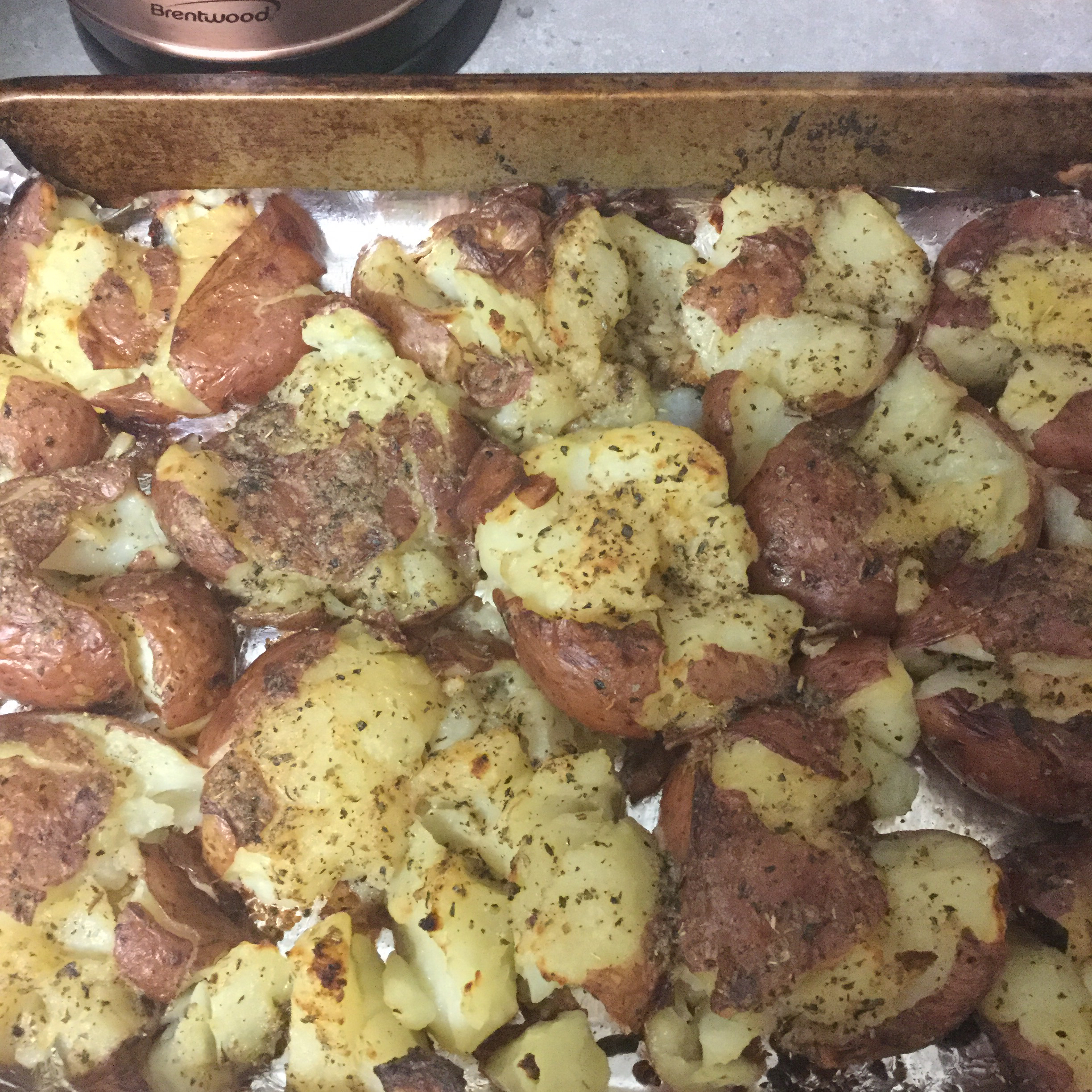 Crispy Chipotle Roasted Smashed Potatoes