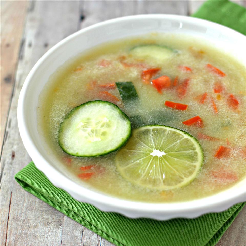 Cucumber Soup with Tomatoes