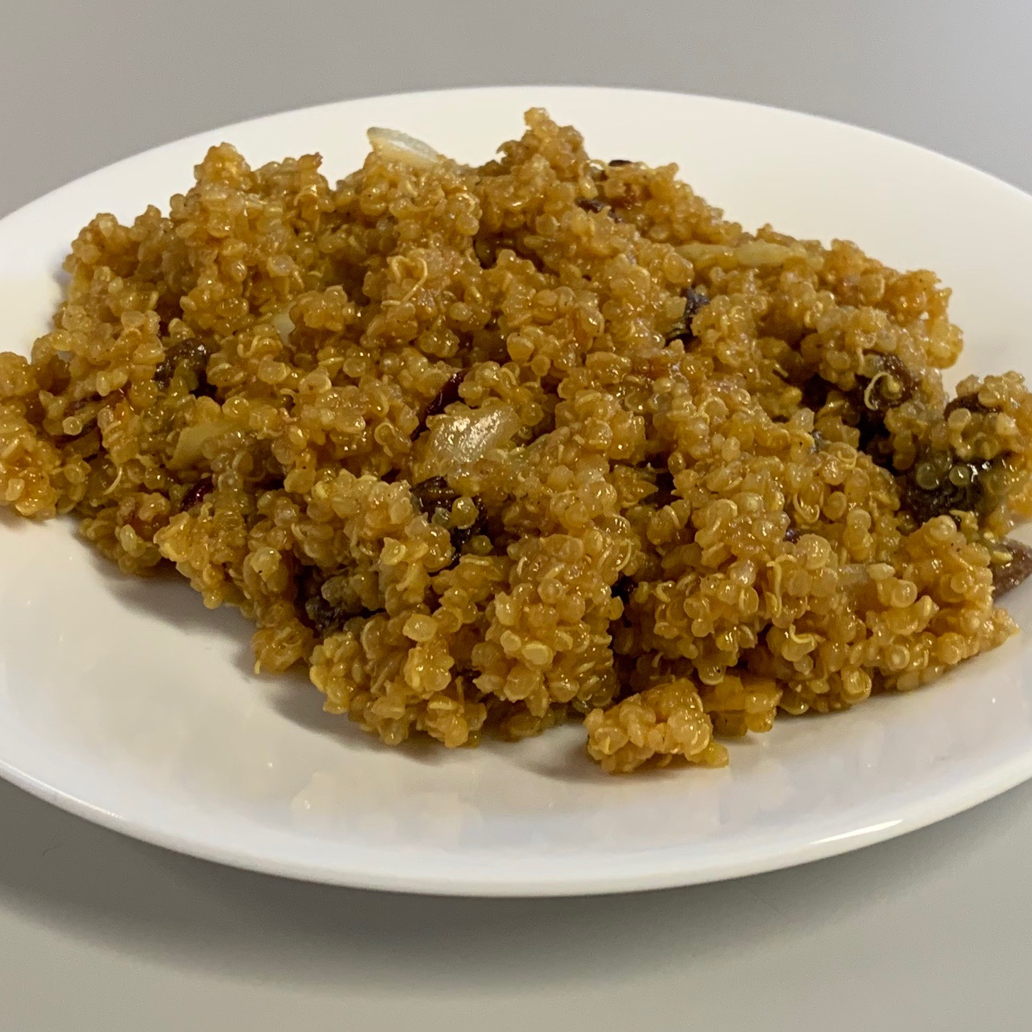 Curried Citrus Quinoa with Raisins and Toasted Almonds