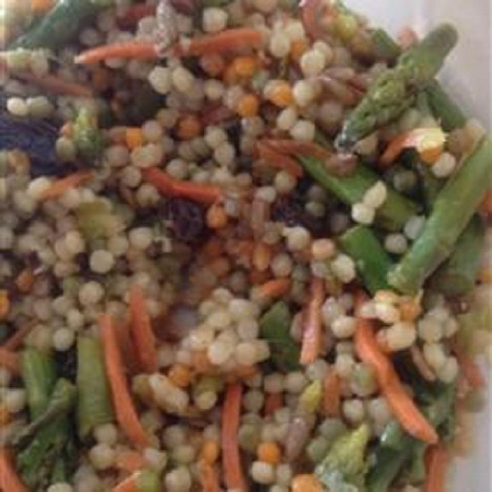 Curried Couscous with Asparagus and Bleu Cheese