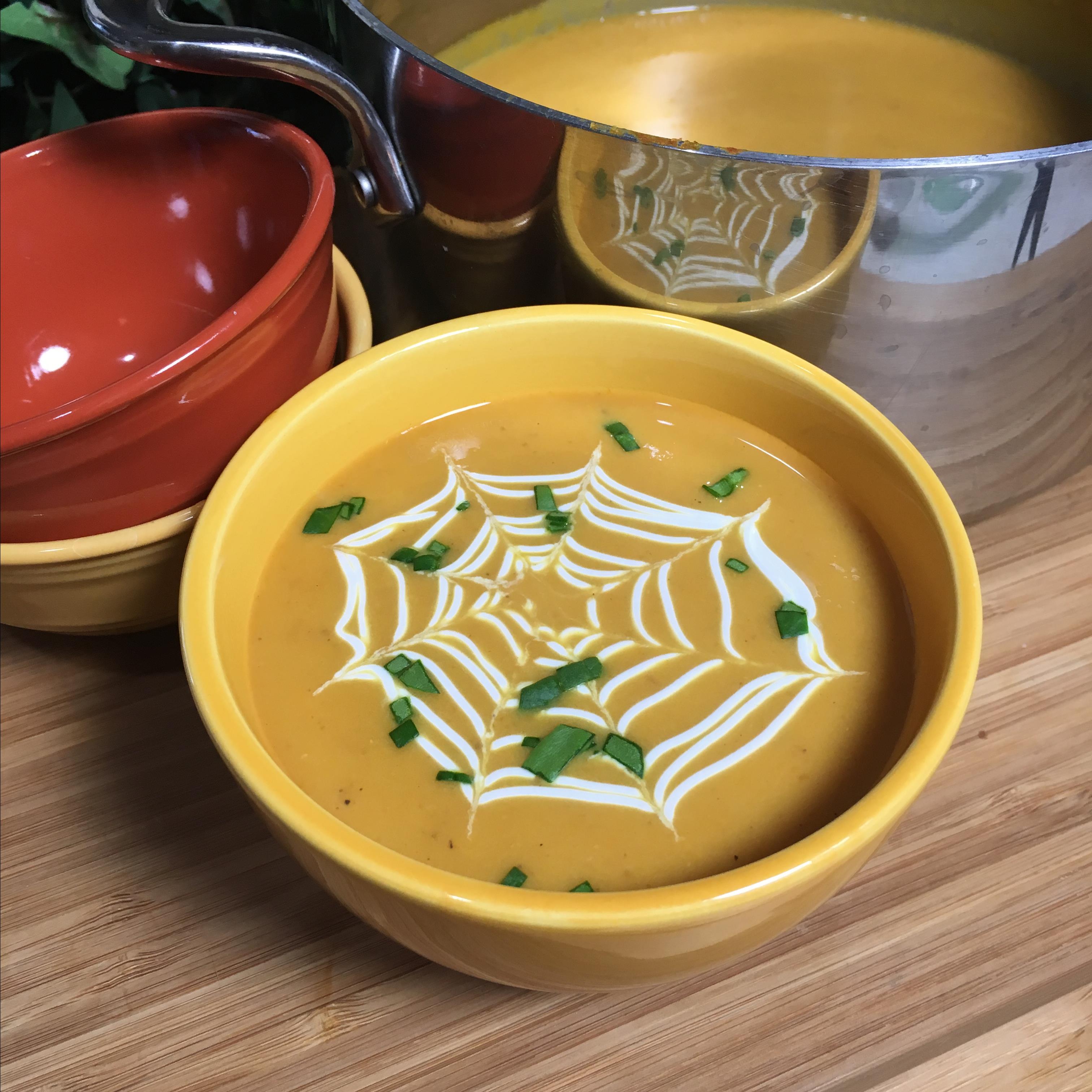 Curried Pumpkin Soup with Chives