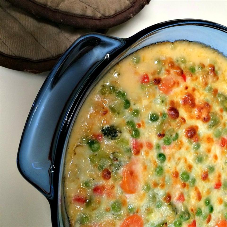 Deep Dish Pea and Vegetable Casserole