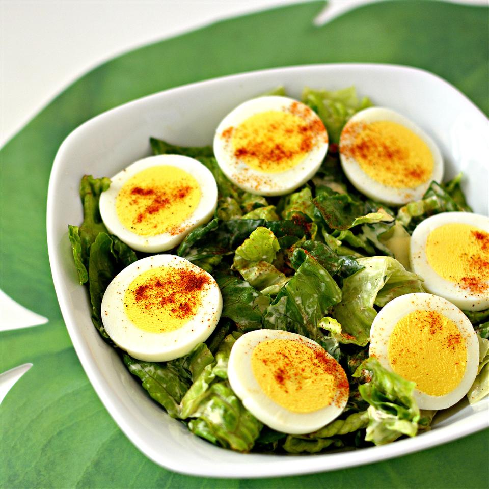 Deviled Egg Salad with Romaine