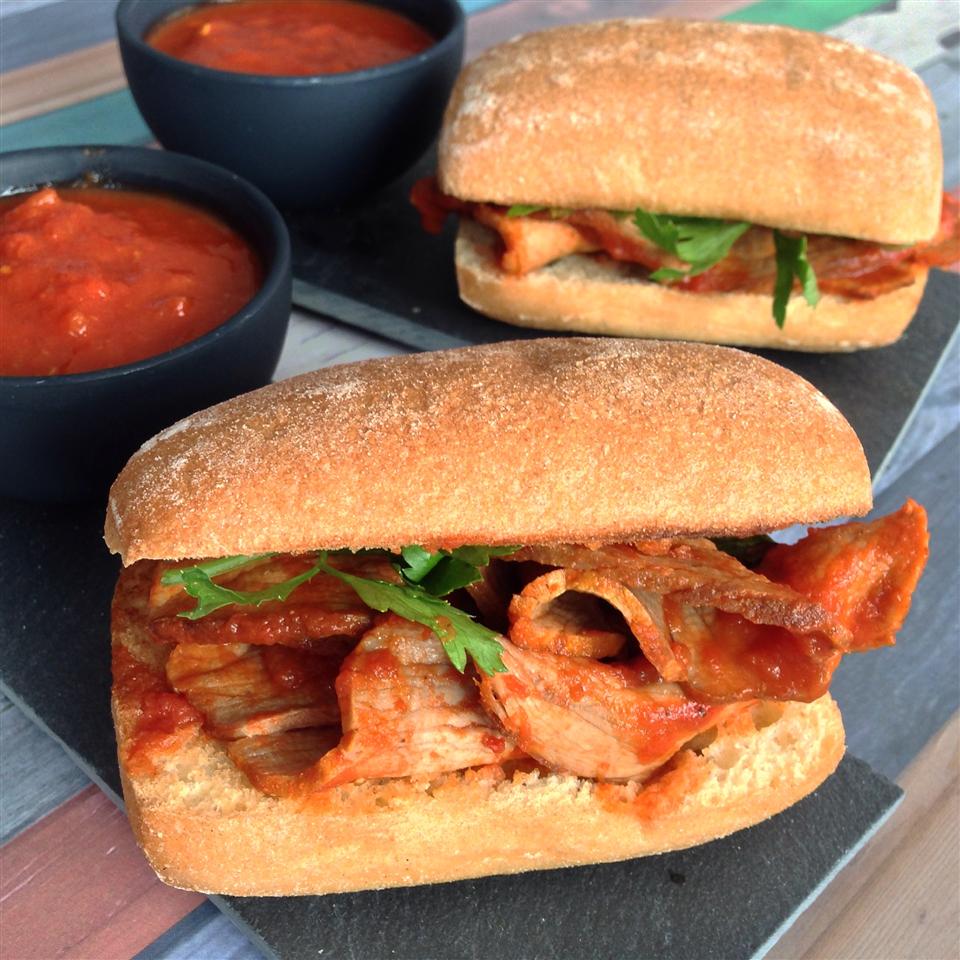 Drowned Beef Sandwich with Chipotle Sauce (Torta Ahogada)