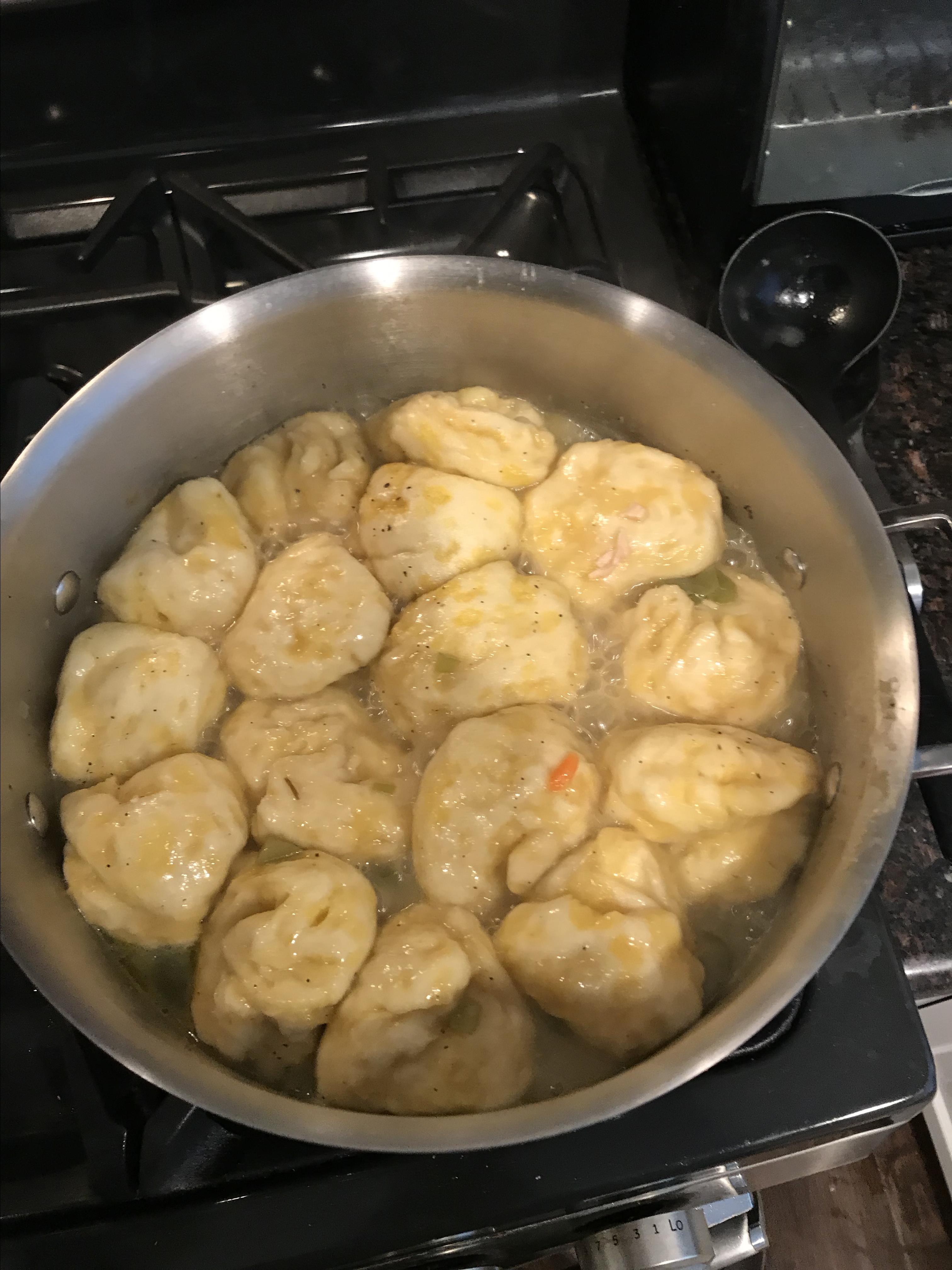 Easy Chicken and Dumplings with Biscuits