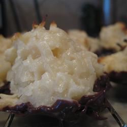 Easy Chocolate Covered Coconut Macaroons