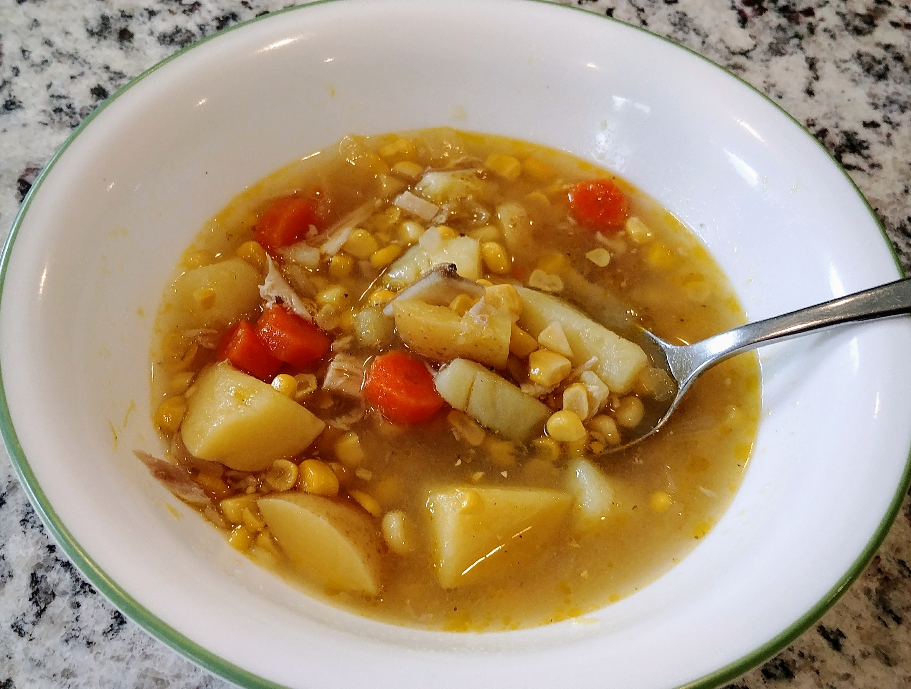 Fall Corn Rotisserie Chicken Soup