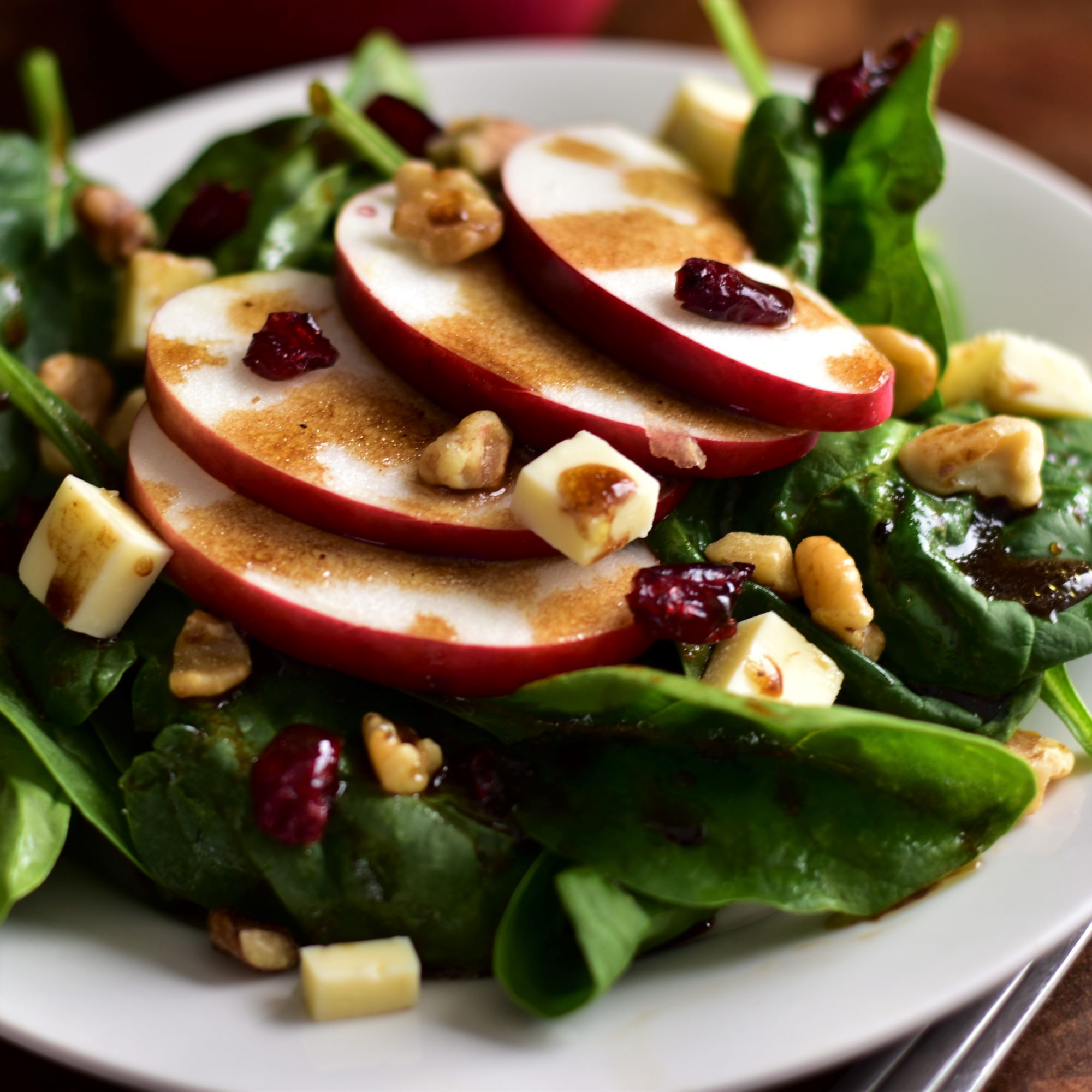 Fall Salad with Maple-Balsamic Dressing
