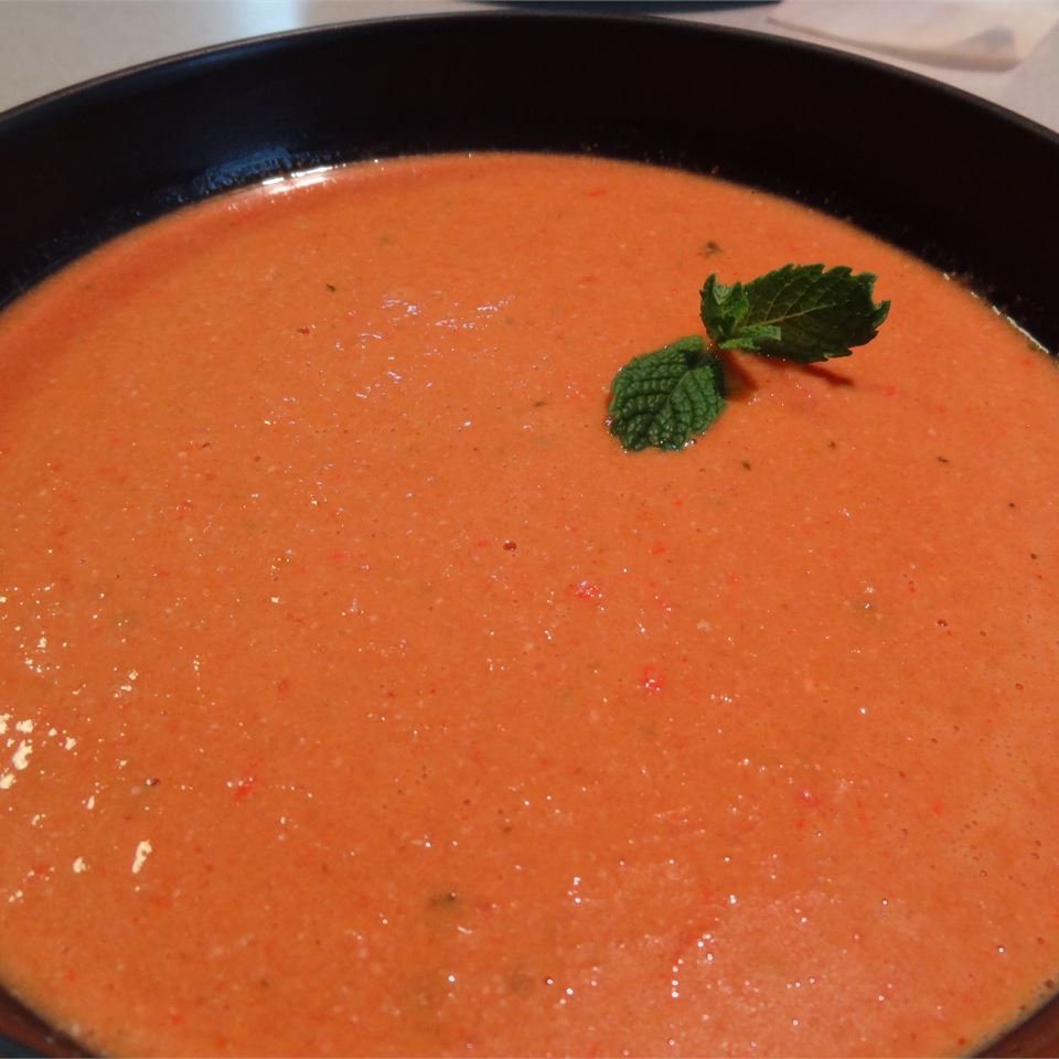 Feta Cheese and Roasted Red Pepper Soup