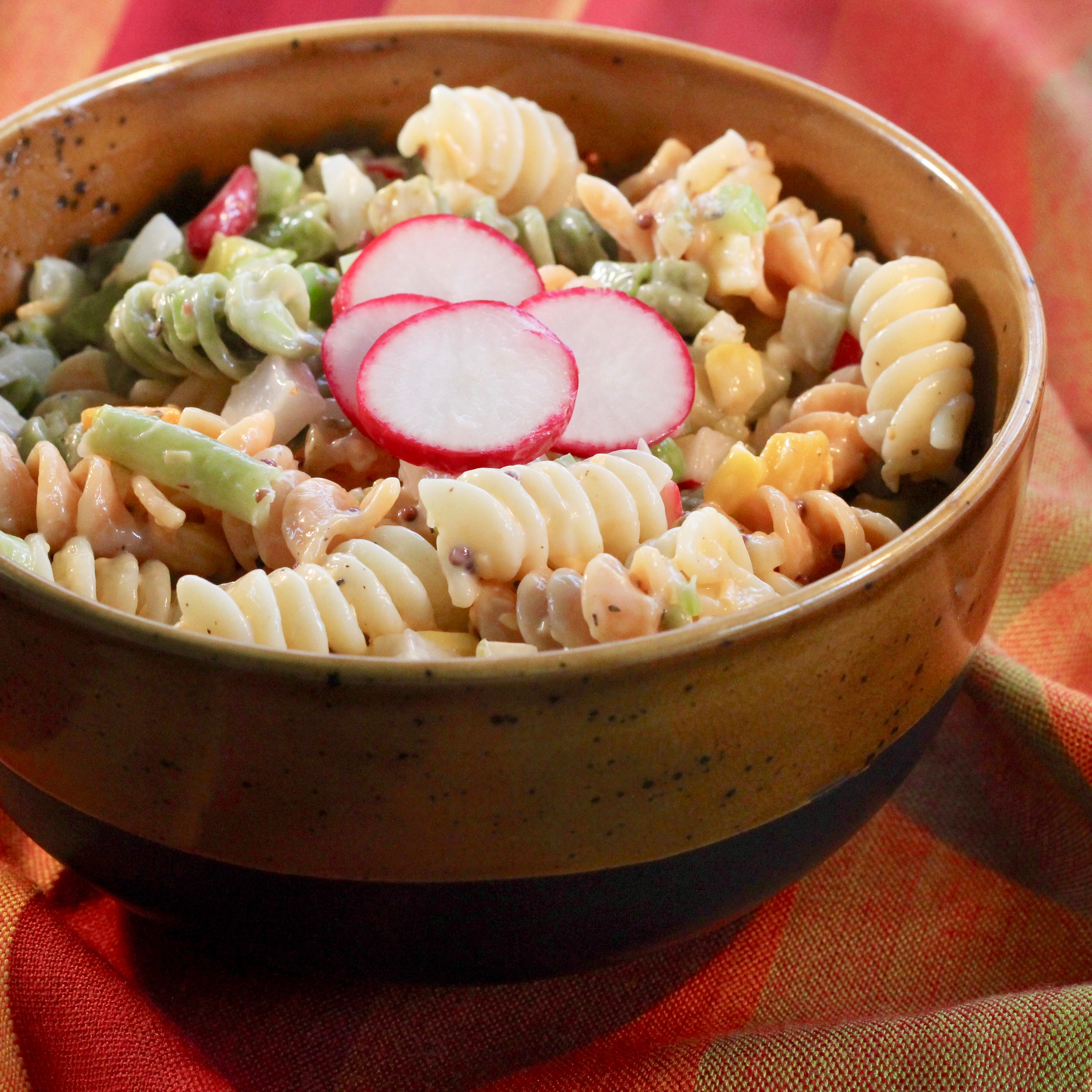 Fiesta Pasta Salad with Dill Pickles