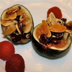 Figs Stuffed with Almonds and Chips