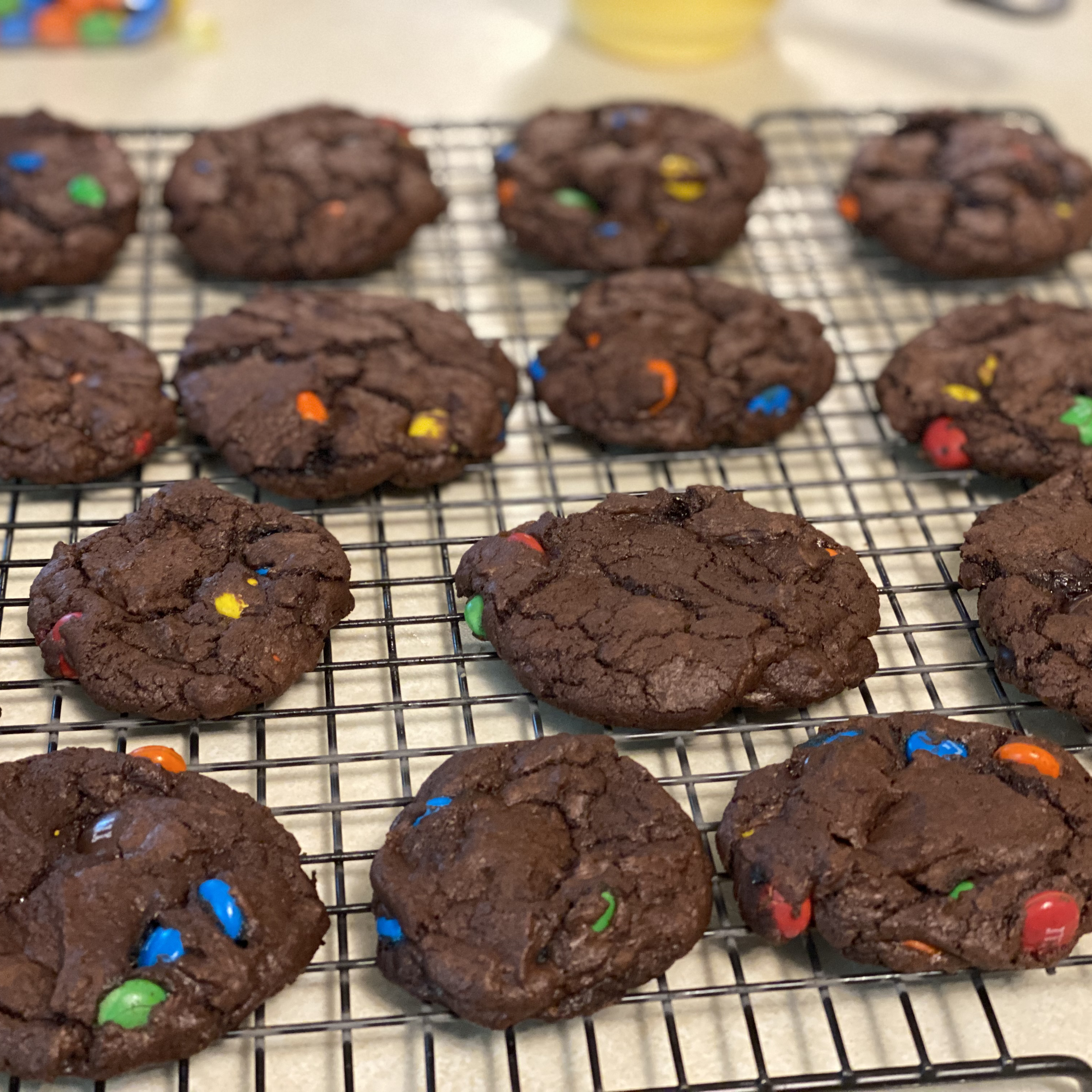 Fluffy Chocolate M&M™ Cookies