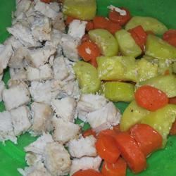 Foil-Baked Pork Chops and Veggies