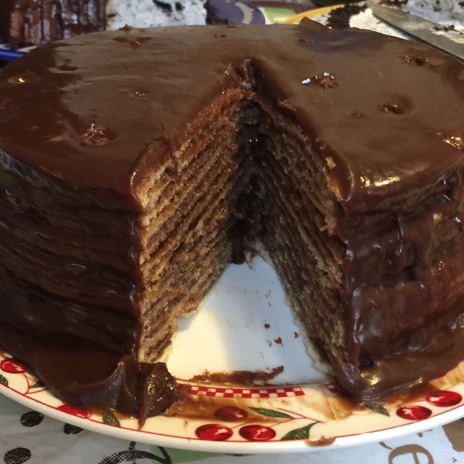Fourteen Layer Chocolate Cake