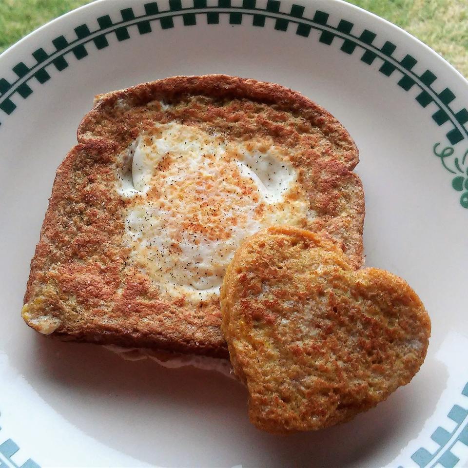 French Toast Variation of Eggs in a Basket