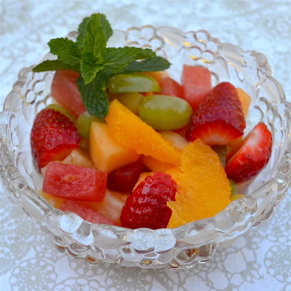 Fresh Fruit Salad with Honey Lime Dressing