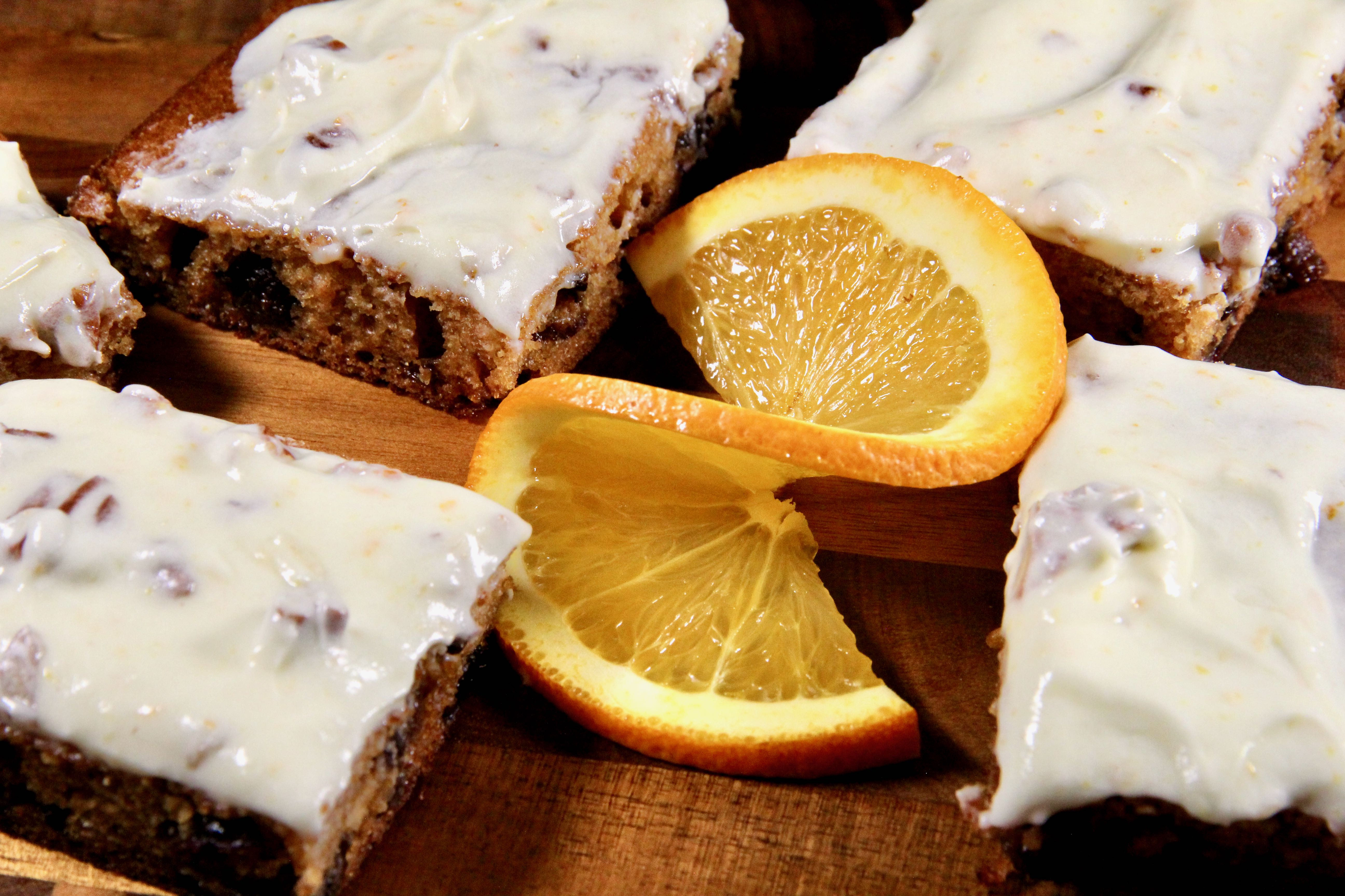 Frosted Orange Date Bars