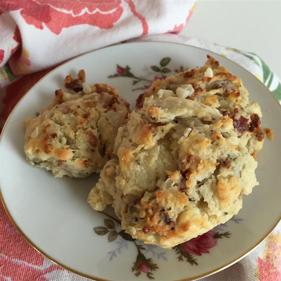 Garlic, Blue Cheese, and Bacon Biscuits