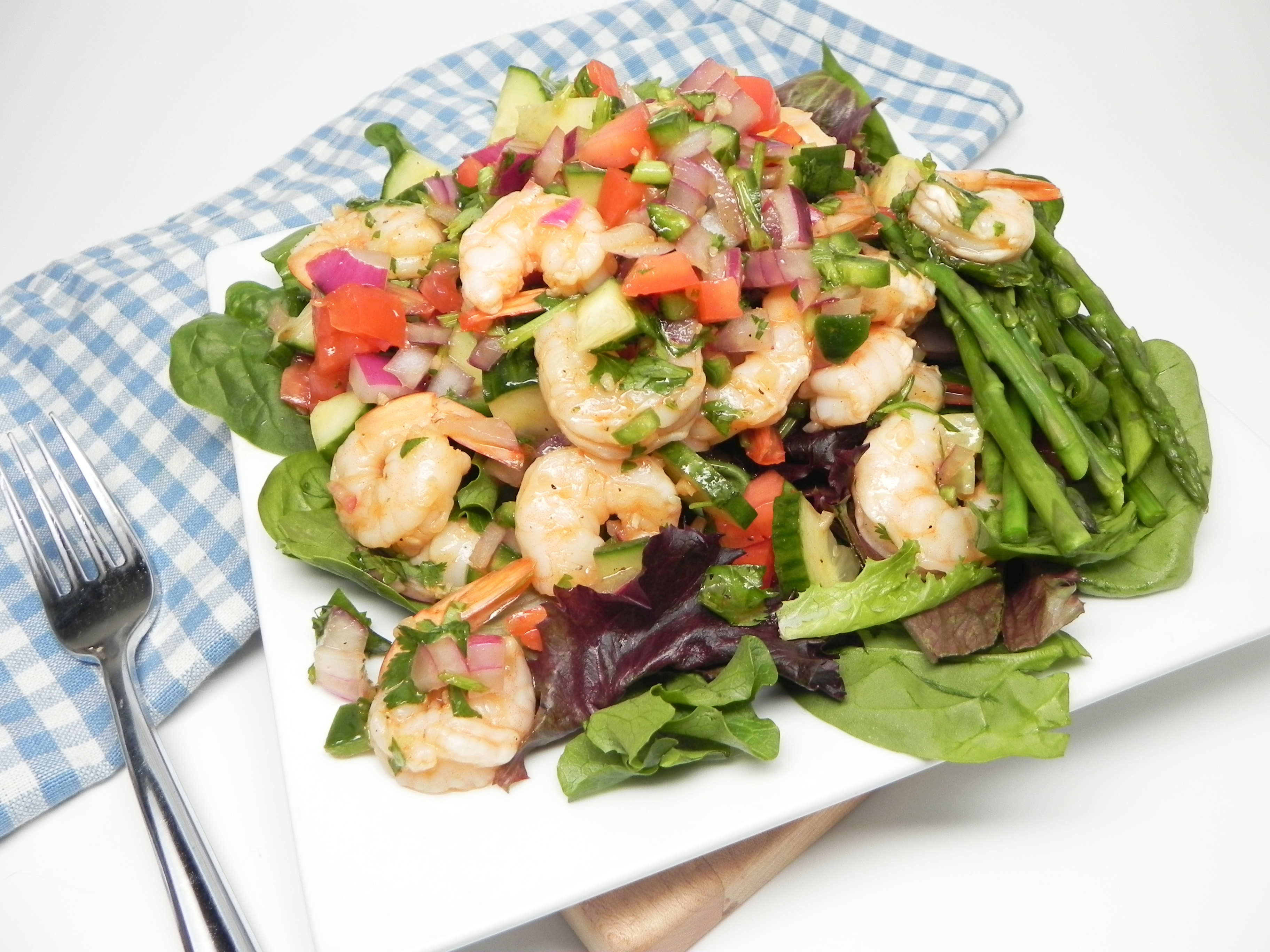 Gazpacho Salad with Shrimp