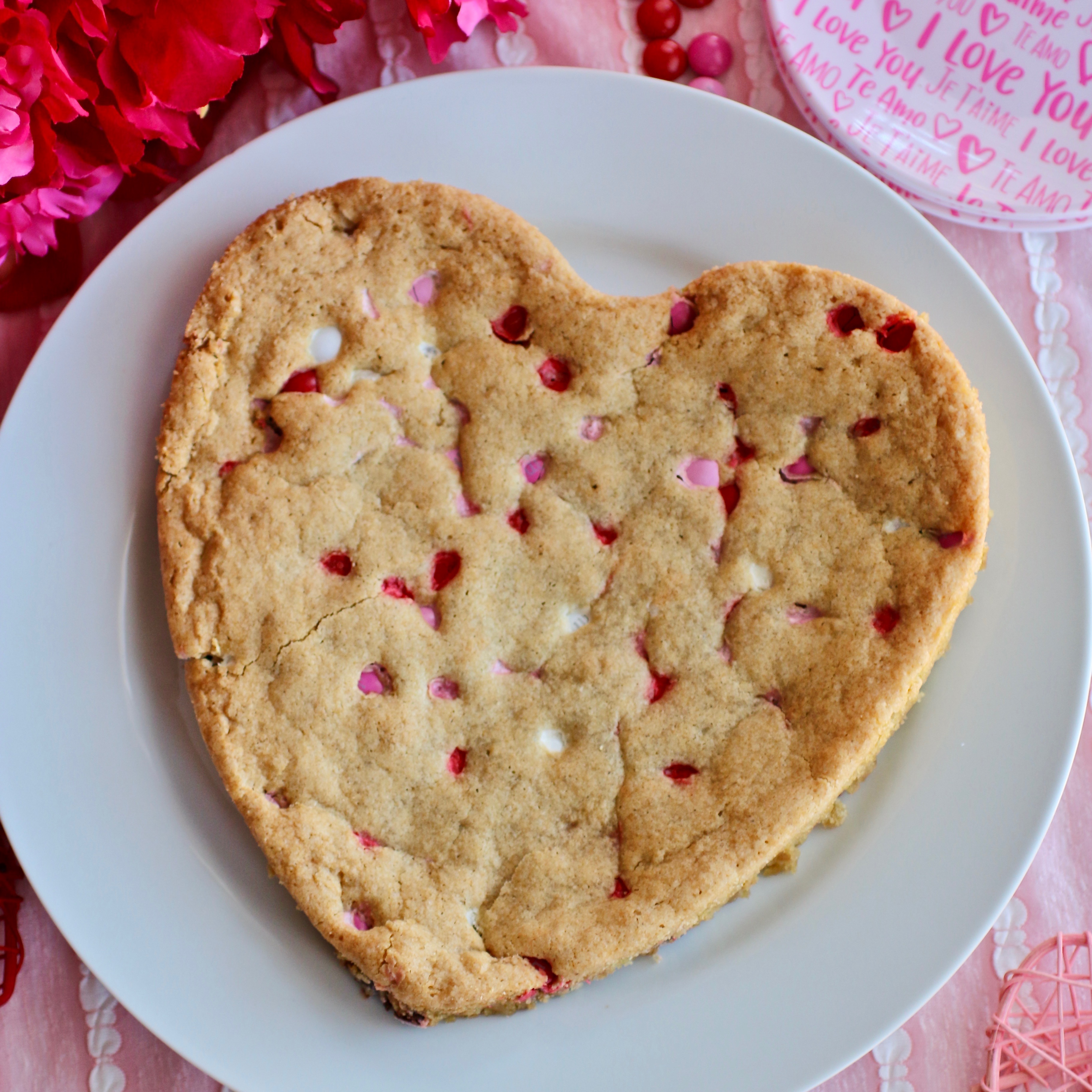Giant Heart-Shaped Pan Cookie