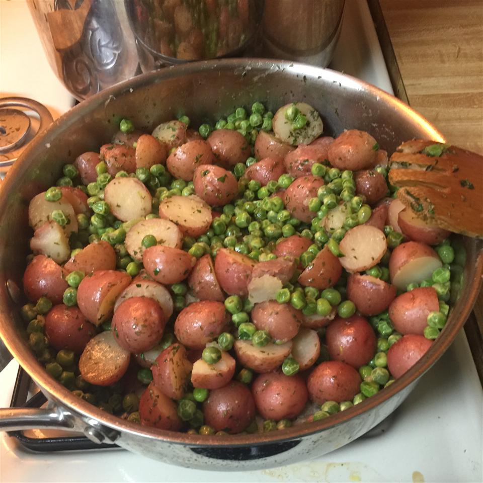 Glazed Peas and Potatoes with Mint