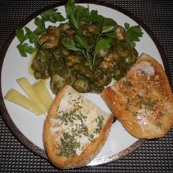 Gnocchi with Sweet Basil Pesto and Garlic Butter Shrimp