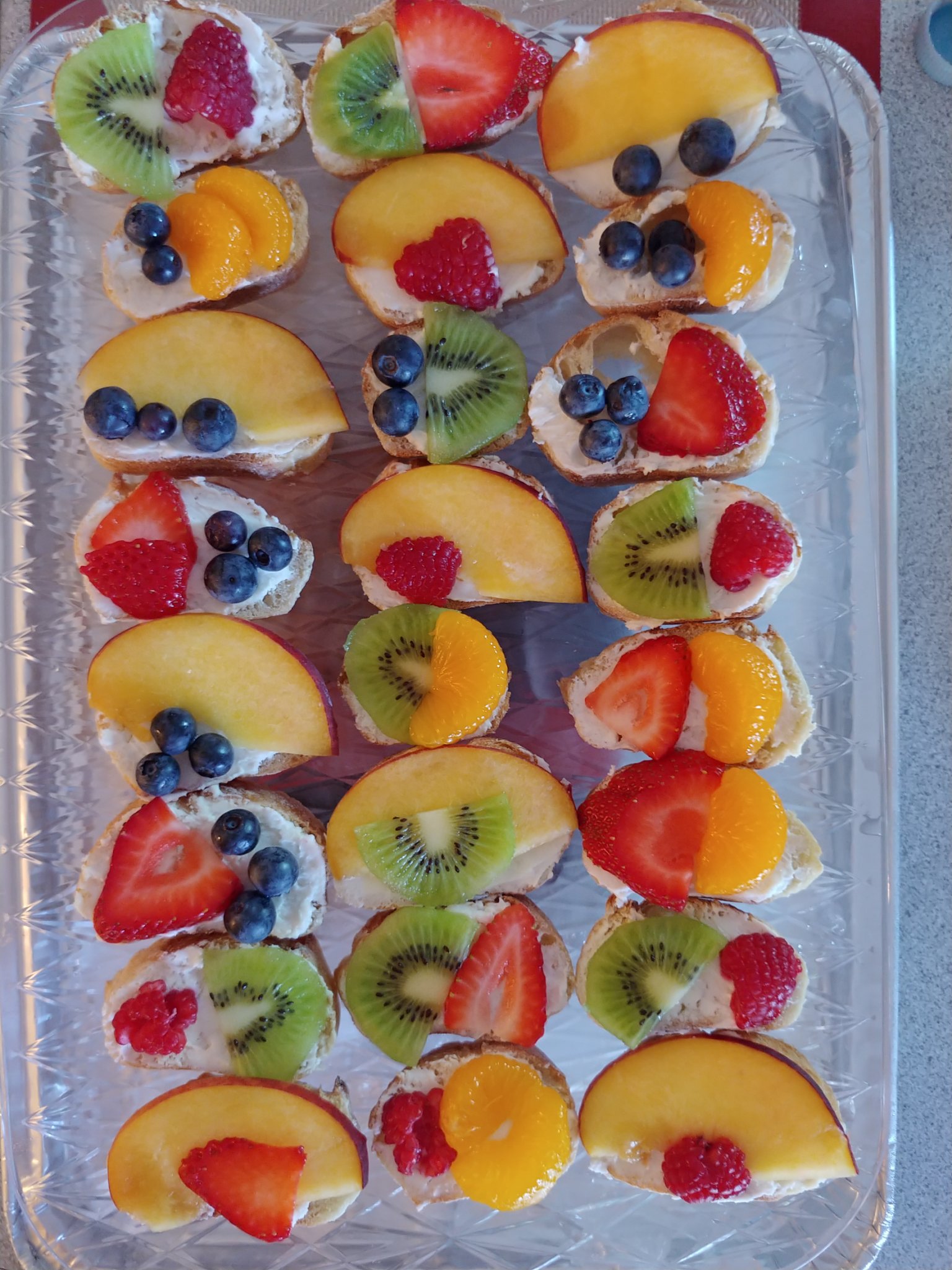 Goat Cheese Crostini with Honey and Fruit