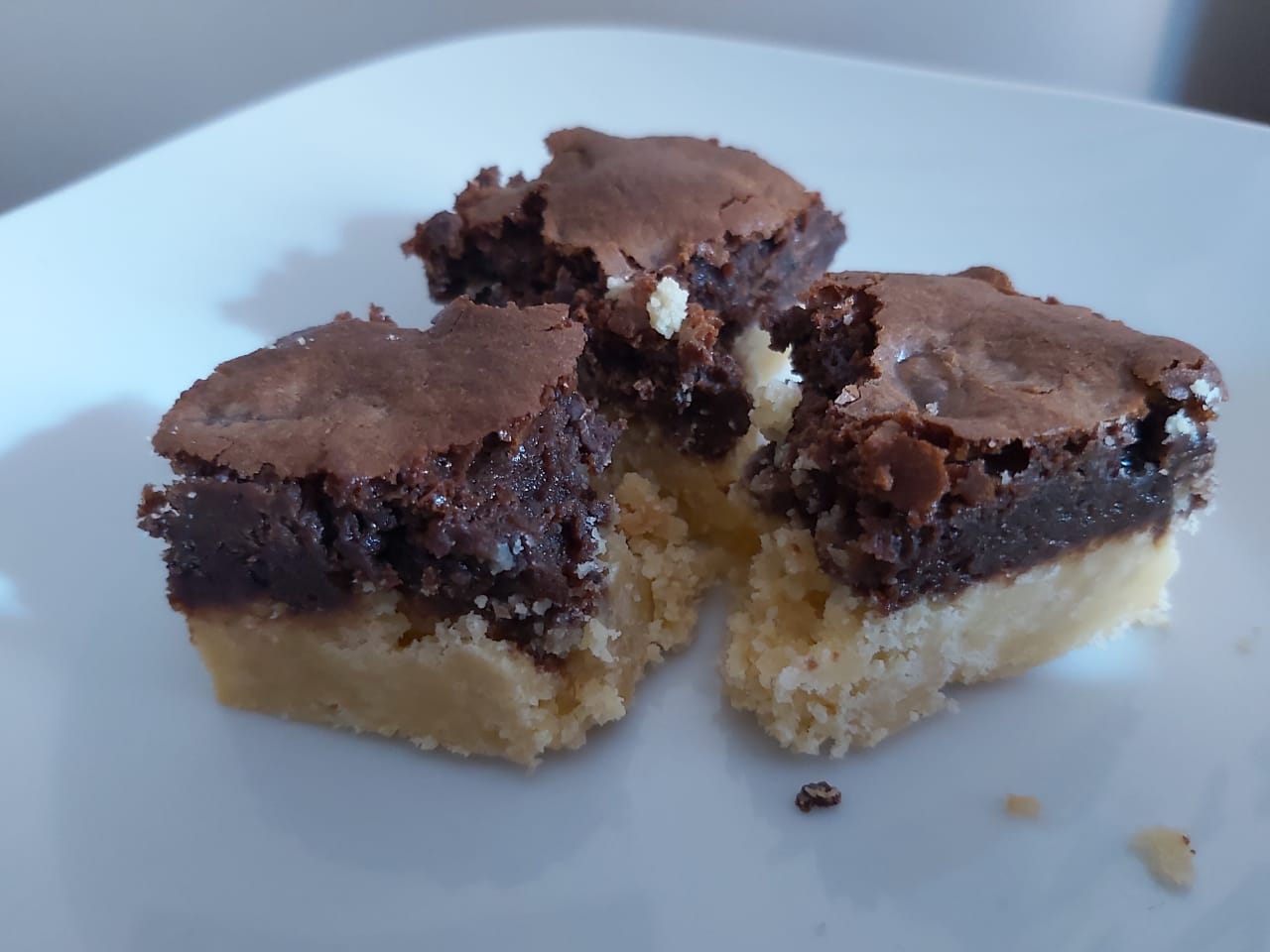 Gooey Brownies with Shortbread Crust