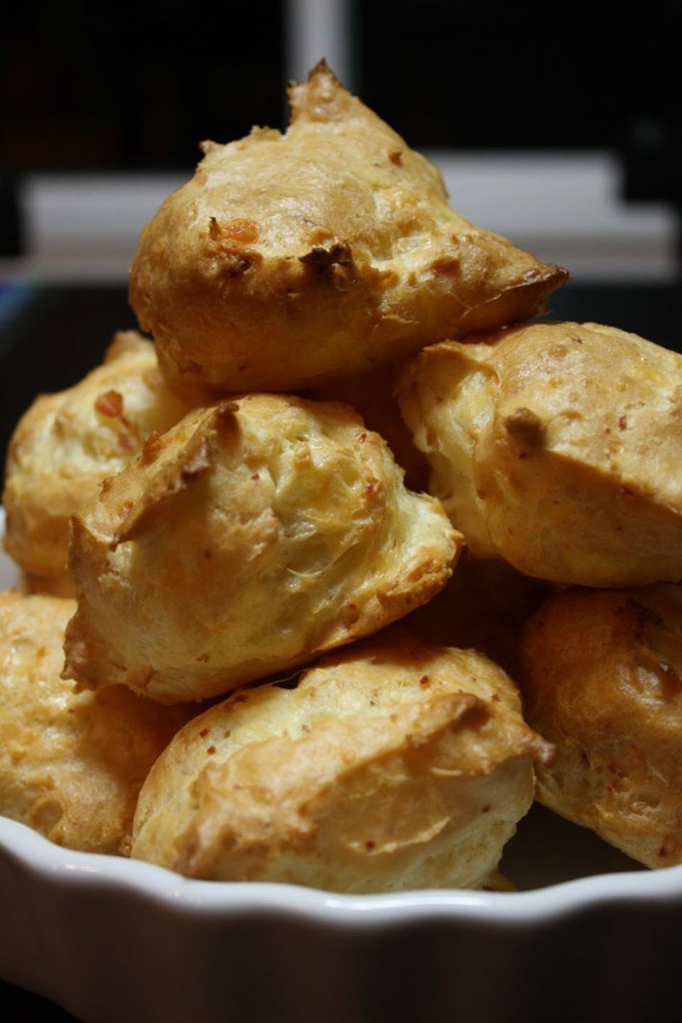 Gougeres with Ham