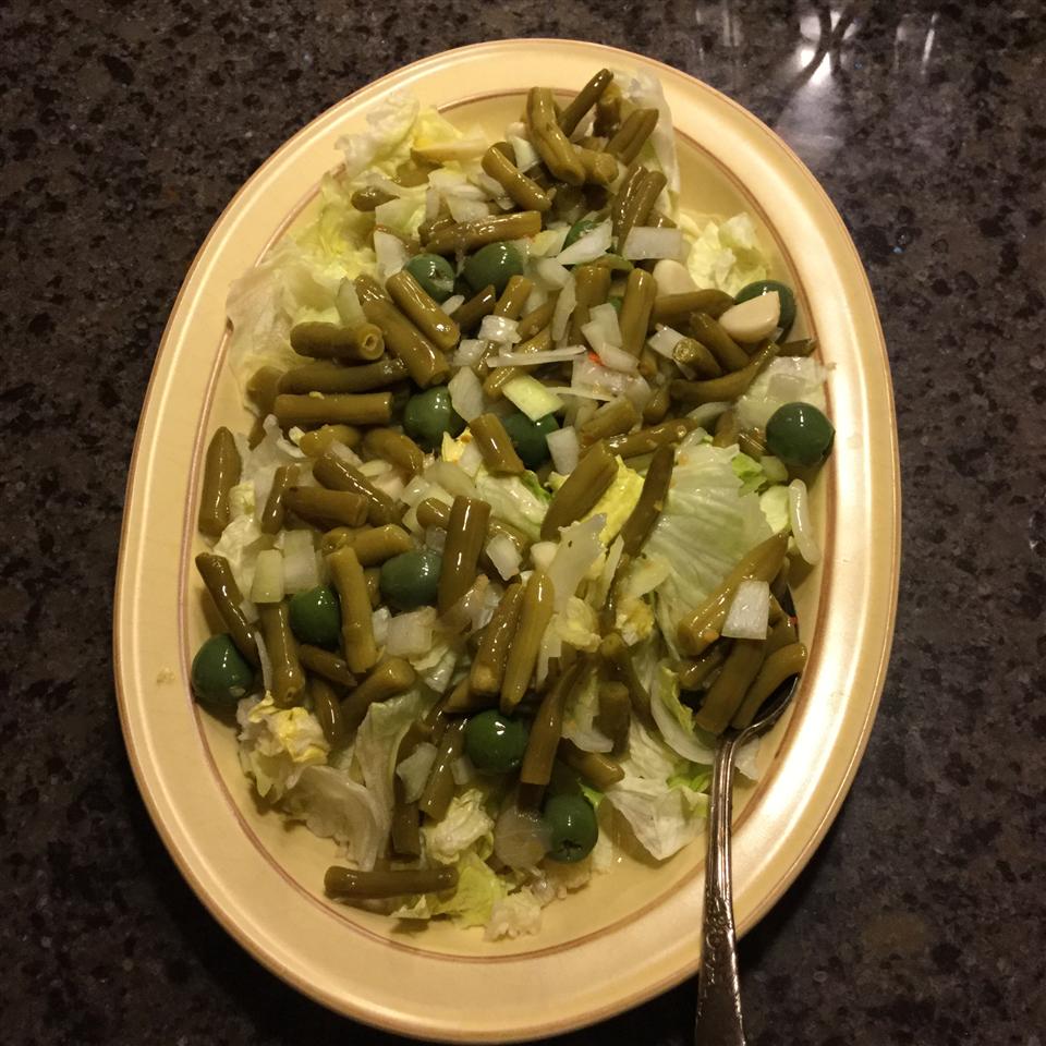 Green Bean and Stuffed Olive Salad