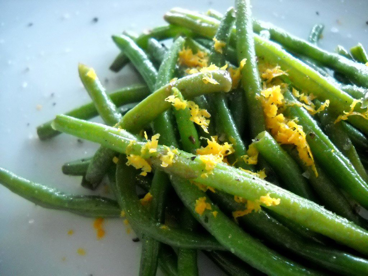 Green Beans With Orange Olive Oil