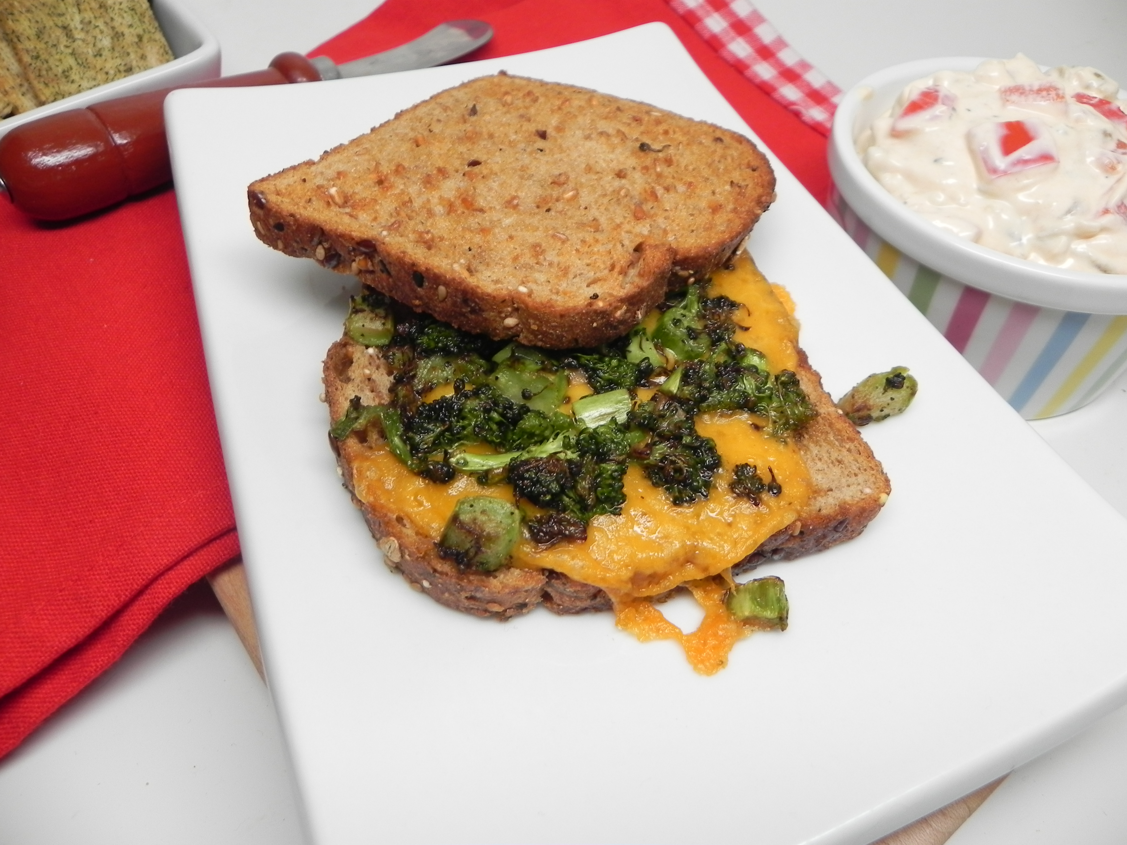 Grilled Broccoli and Cheese Sandwich