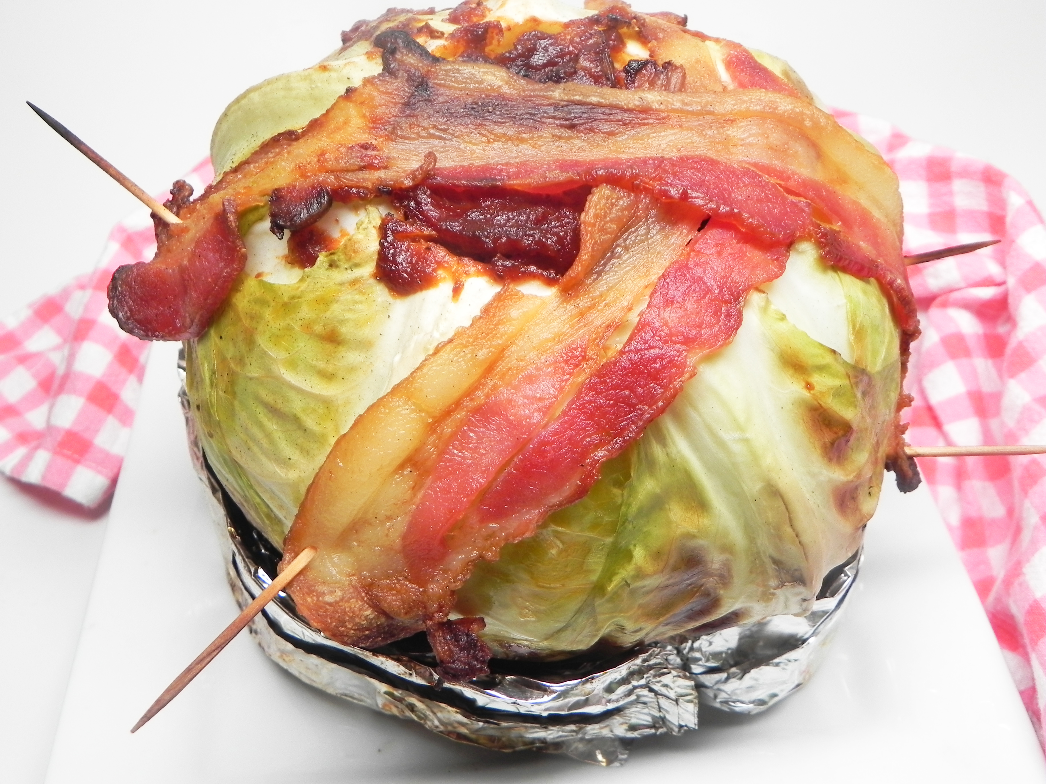 Grilled Cabbage with Bacon